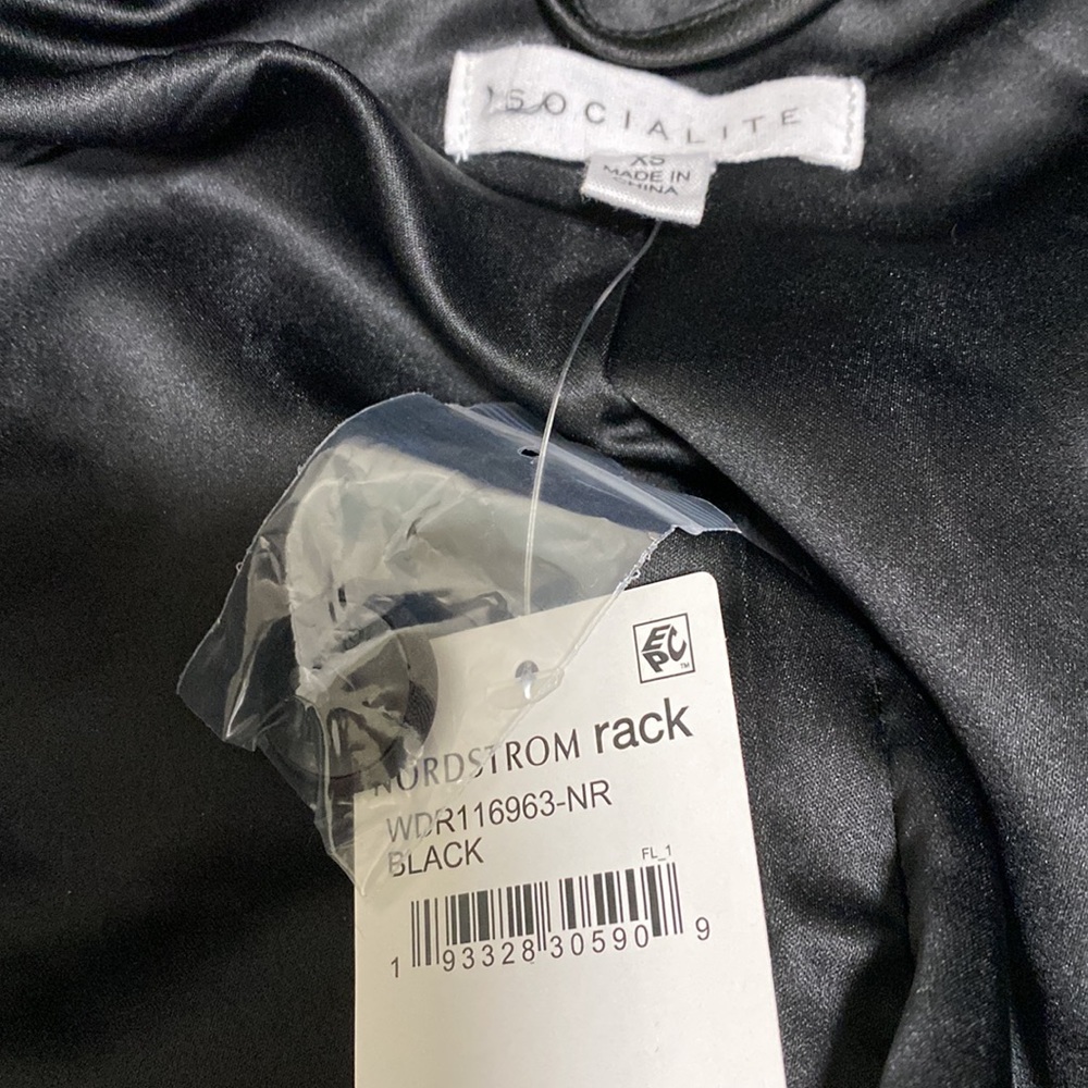 Socialite Satin Blazer Mini Dress - Black - Picture 9 of 10